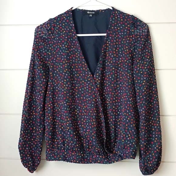 Madewell lyric sugar dot wrap top - Picture 5 of 8